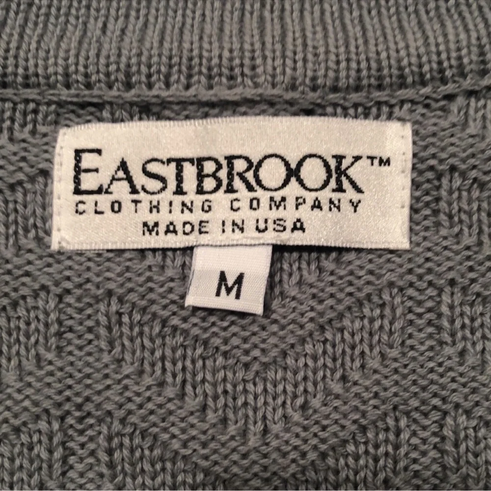 EASTBROOK Clothing Company Gray Zip Front Sweater Vest Size M - Picture 8 of 9